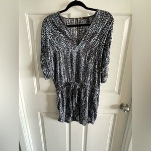 BCBG Maxazria V Neck Romper